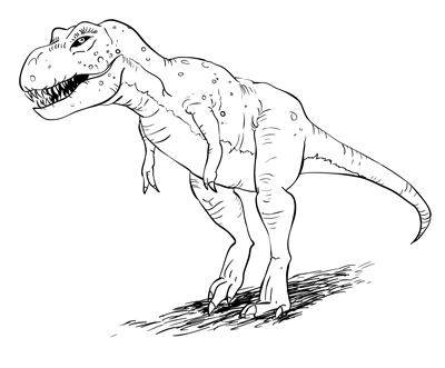 Draw T Rex Complete The T Rex Outline Drawing How to Draw a T-Rex