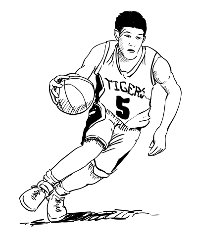 How to Draw a Basketball Player Sketchbook Challenge 49