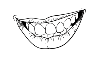how to draw a smiling mouth
