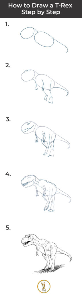 How-to-Draw-a-TRex-Ste-By-Step-Pin - SketchBookNation.com