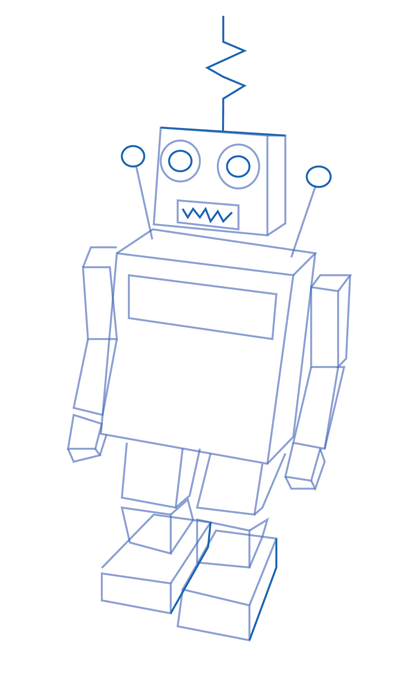 How to Draw a Classic Robot - Step by Step