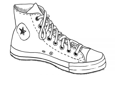 How to Draw a Sneaker – Step by Step | SketchBookNation.com
